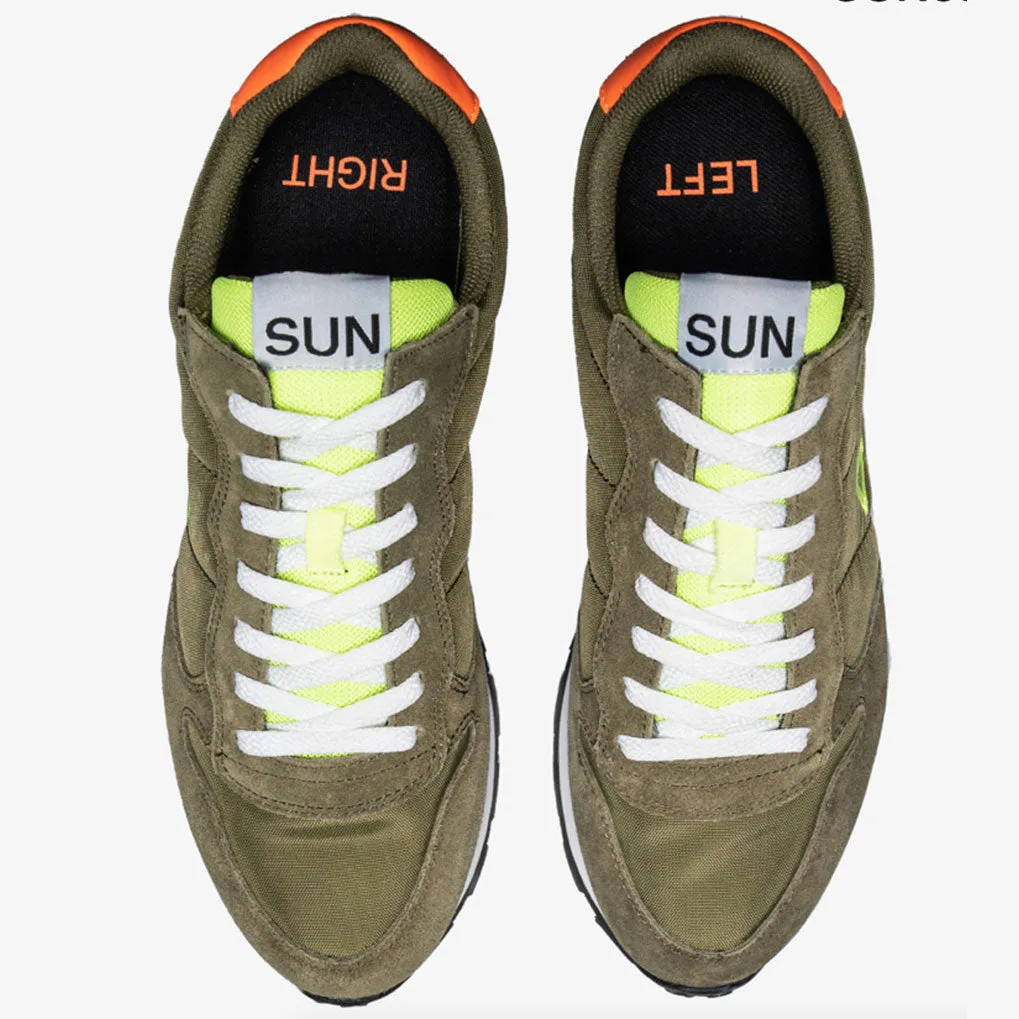 Scarpe Uomo Sun68 Sneakers Tom Fluo Eva Print Militare