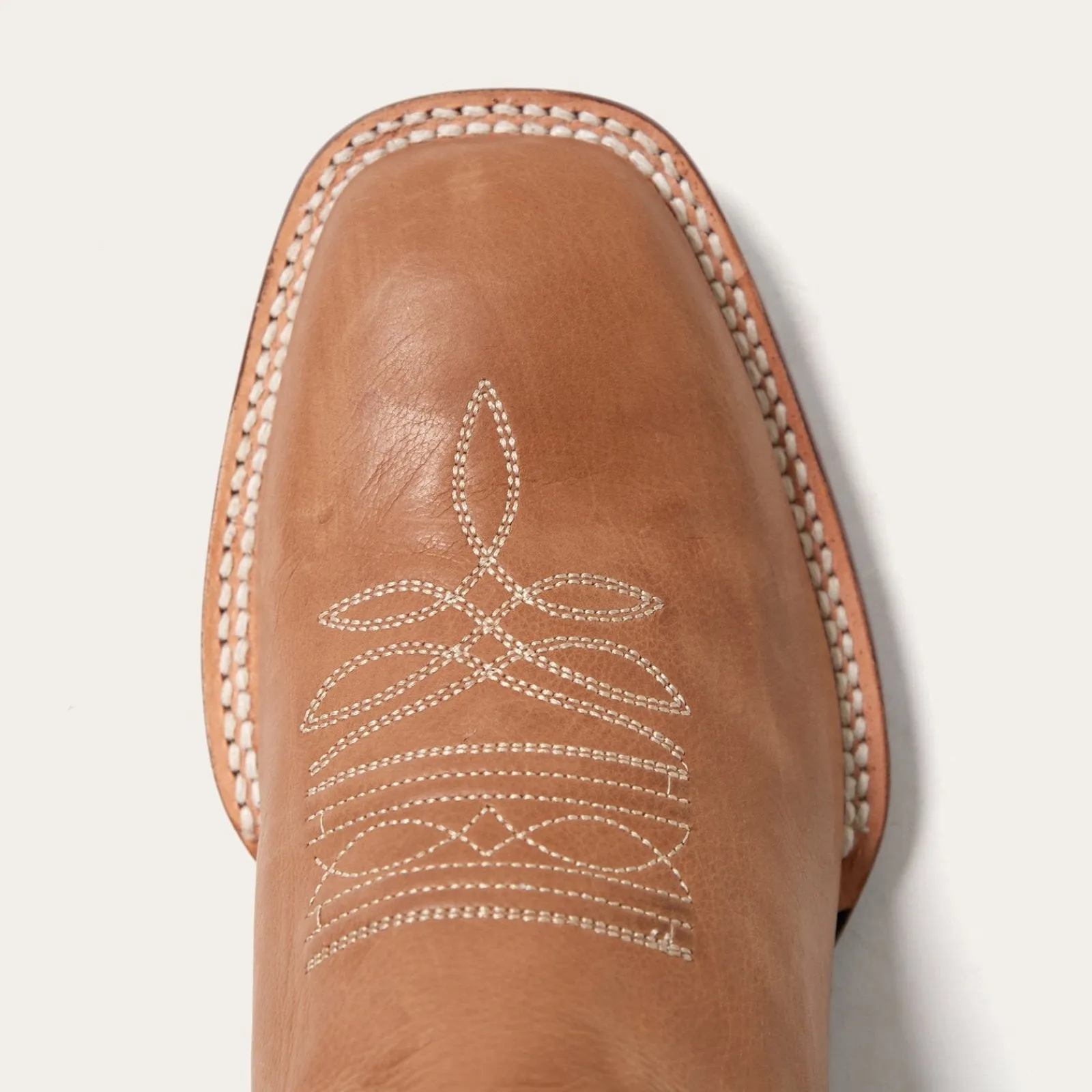 Stetson Men's Tan & Blue Casper Square Toe Cowboy Boots 0102