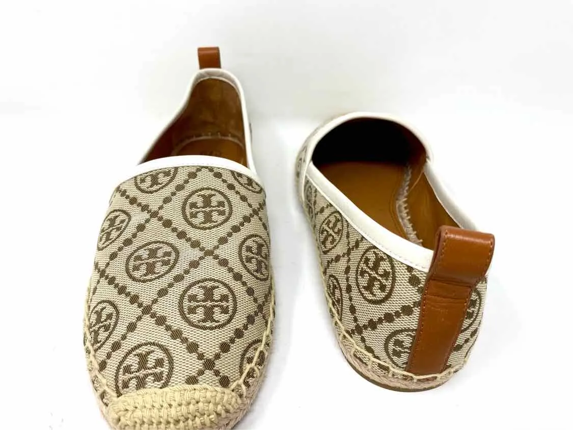 Tory Burch Women's Khaki Logo Size 8.5 Flats